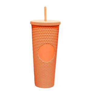 NEW WHITE LABEL studded tumblers in coral